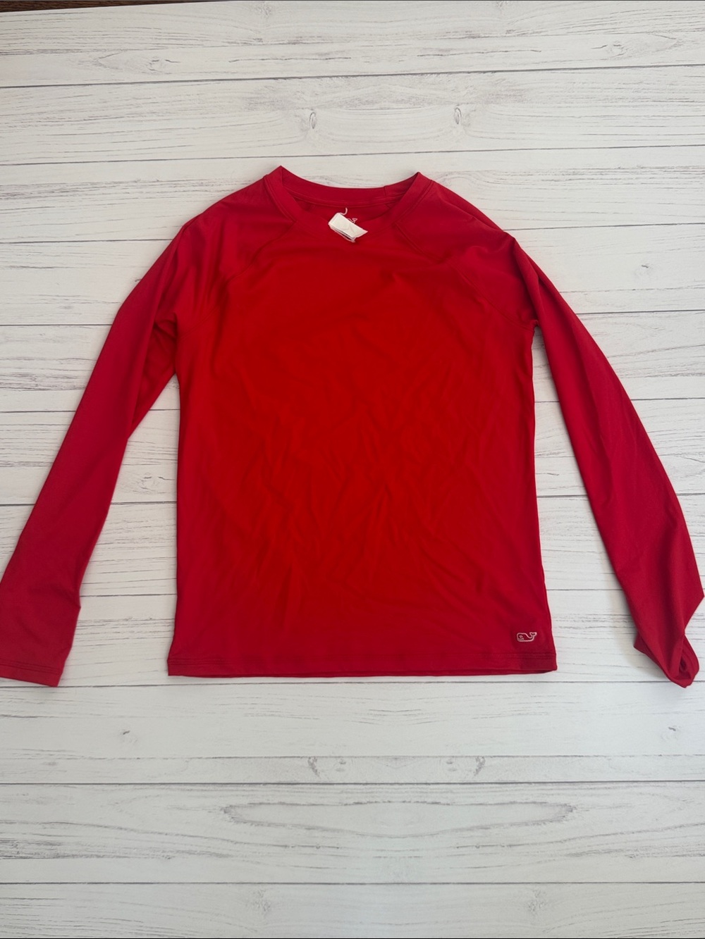 Vineyard Vines Kids Long-Sleeve Red rashguard
